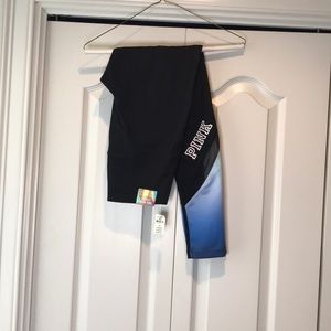 Pink-High waist leggings